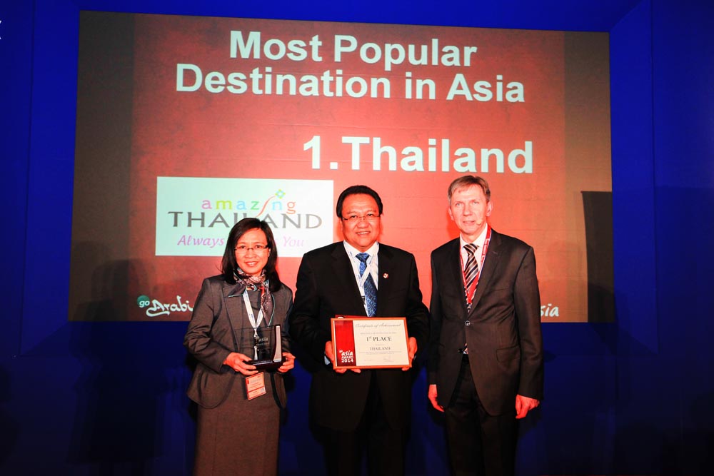 ประเทศไทยสร้างชื่อ รับรางวัล Go Asia Award 2014 ประเภทแหล่งท่องเที่ยวยอดนิยมที่สุดในเอเชีย ในงาน ITB 2014 ที่เยอรมันนี
